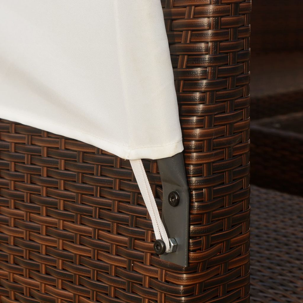 Patio Furniture Set 9 Piece Sectional Sofa with Coffee Table Rattan