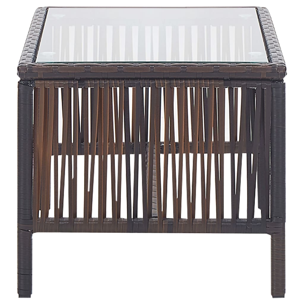 Patio Furniture Set 4 Piece Patio Sofa Conversation Set Poly Rattan