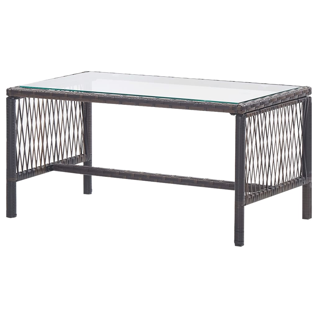 Patio Furniture Set 4 Piece Patio Sofa Conversation Set Poly Rattan