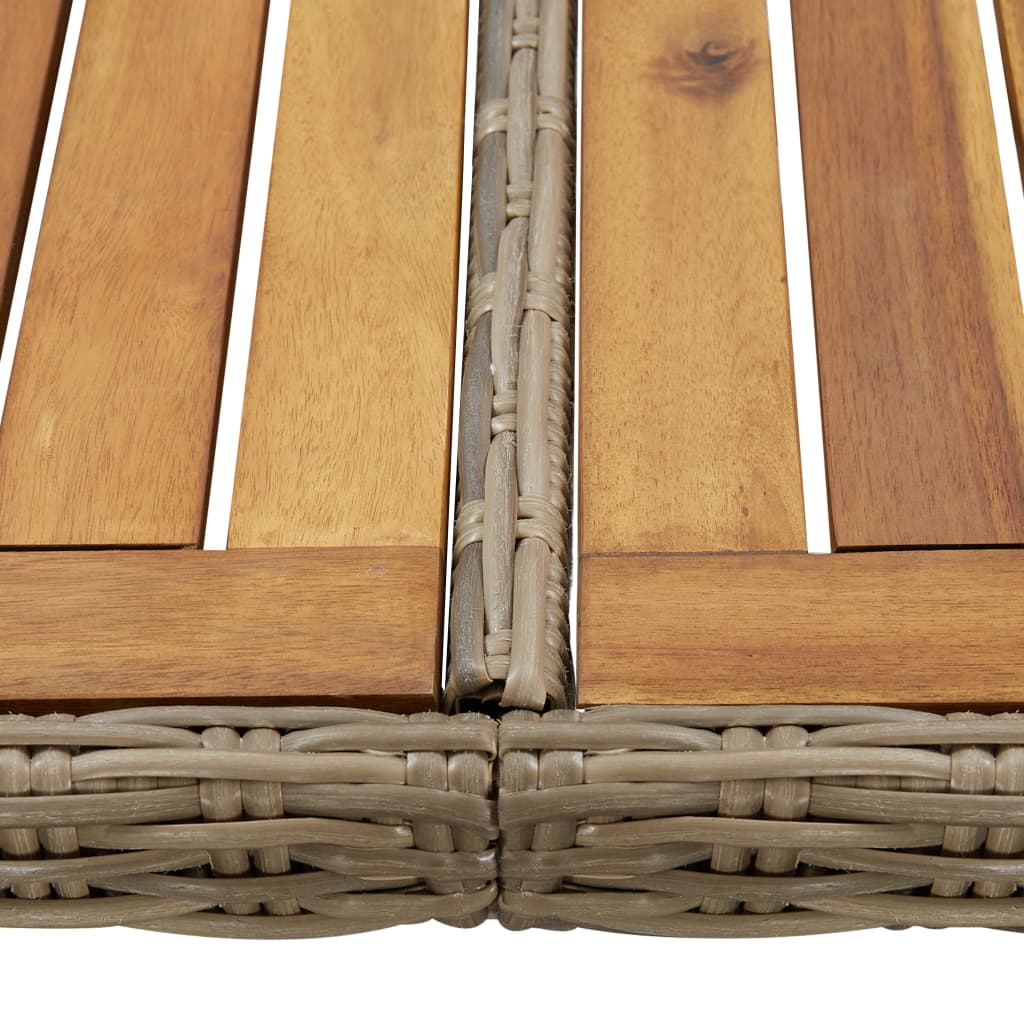 Patio Dining Table Outdoor Garden Dinner Table Furniture Poly Rattan