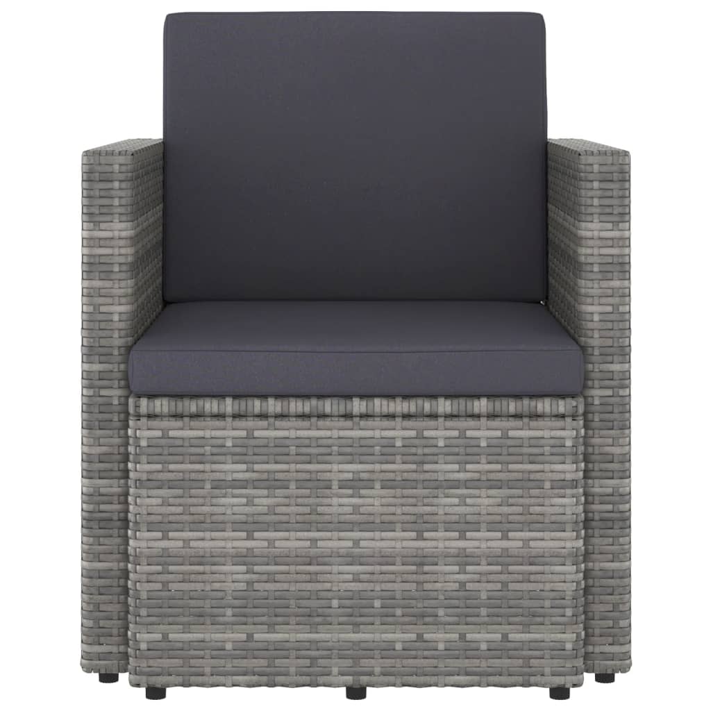 Patio Chair All Weather Outdoor Furniture with Cushions Poly Rattan