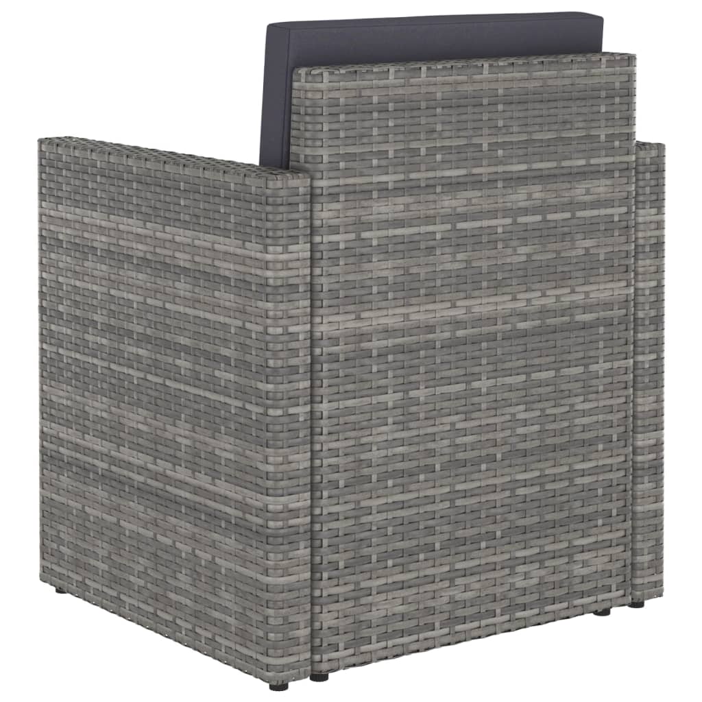 Patio Chair All Weather Outdoor Furniture with Cushions Poly Rattan