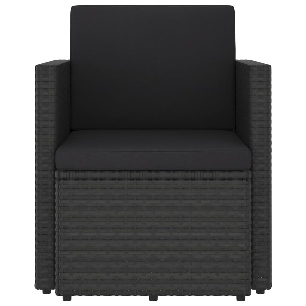 Patio Chair All Weather Outdoor Furniture with Cushions Poly Rattan