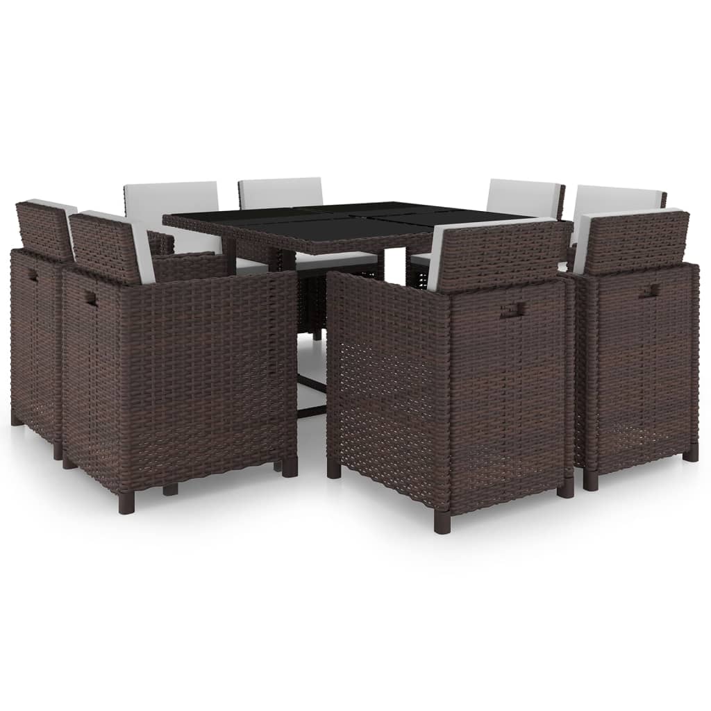 Patio Dining Set Dining Table and Chairs Furniture Set Poly Rattan