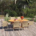 Patio Dining Set 7 Piece Poly Rattan Outdoor Furniture Multi Colors