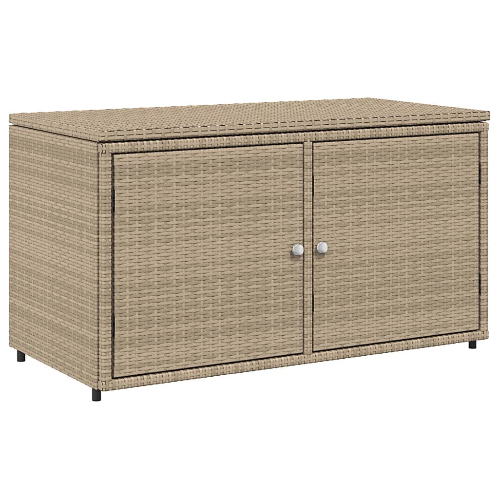 Patio Storage Cabinet Tool Organizer Outdoor Furniture Poly Rattan