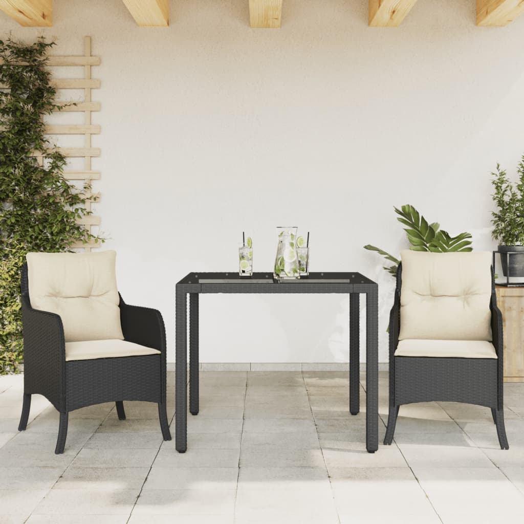 Patio Dining Set with Cushions Outdoor Garden Furniture Poly Rattan