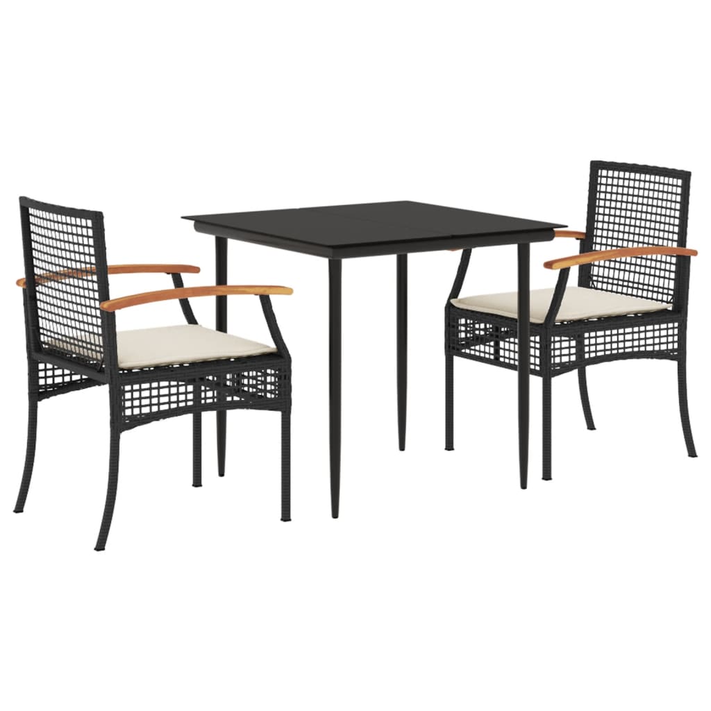 Patio Dining Set with Cushions Outdoor Garden Furniture Poly Rattan