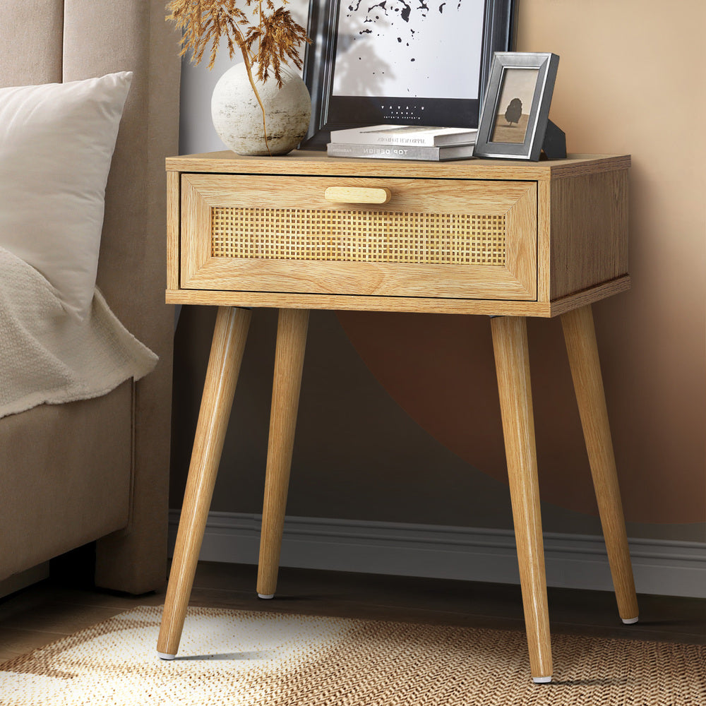 Rattan nightstand