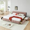 High Quality Modern King Bed Soft Upholstered Frame with Fabric for Home or Hotel Wholesale Furniture High-End Design