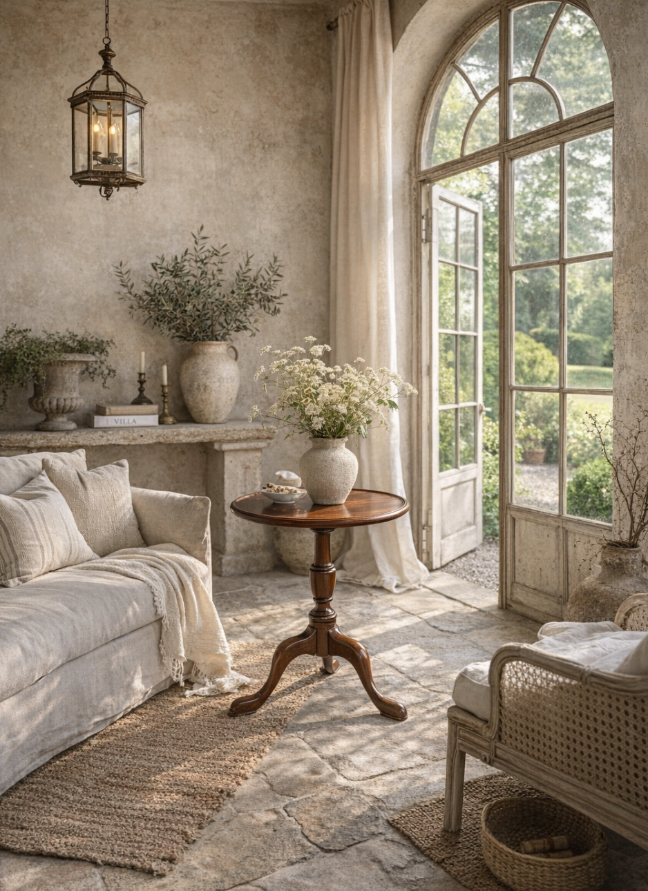 Henkel Harris Mahogany Plant Stand | Vintage Pie-Crust Pedestal Table | Classic American Mahogany Accent Table