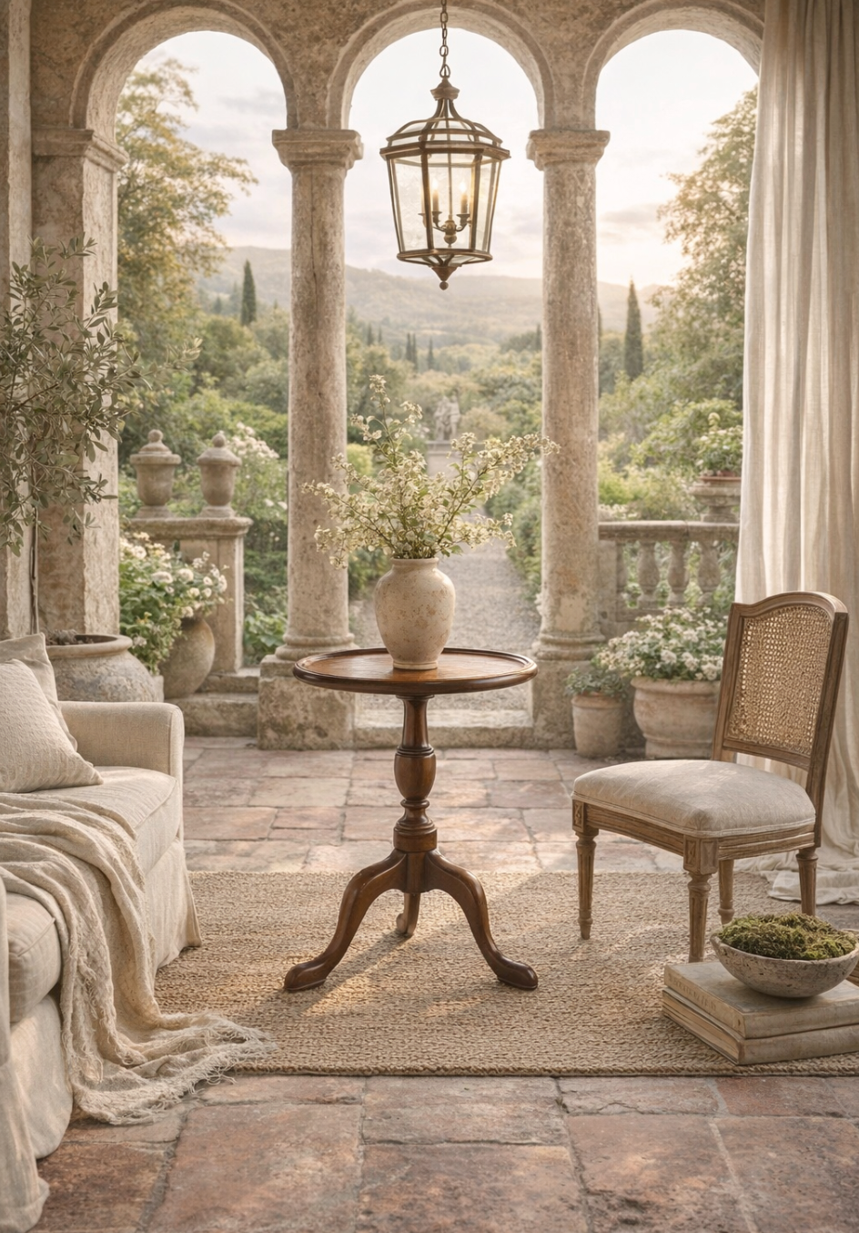 Henkel Harris Mahogany Plant Stand | Vintage Pie-Crust Pedestal Table | Classic American Mahogany Accent Table