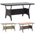 Outdoor Dining Table Patio Table Garden Wicker Furniture PE Rattan