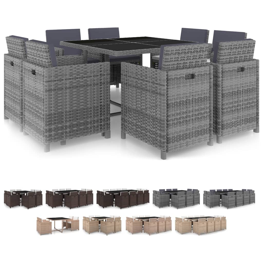 Patio Dining Set Dining Table and Chairs Furniture Set Poly Rattan